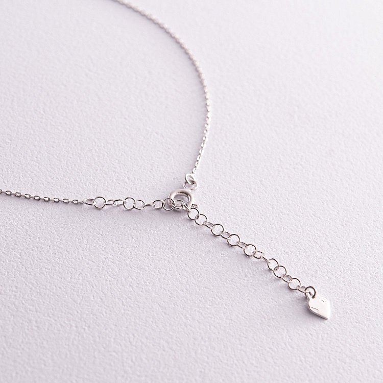 Срібне кольє з літерою В 18617б від ювелірного магазину Онікс - 2