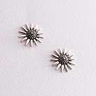 Срібні сережки - пусети "Соняшники" 123110 от ювелирного магазина Оникс - 2