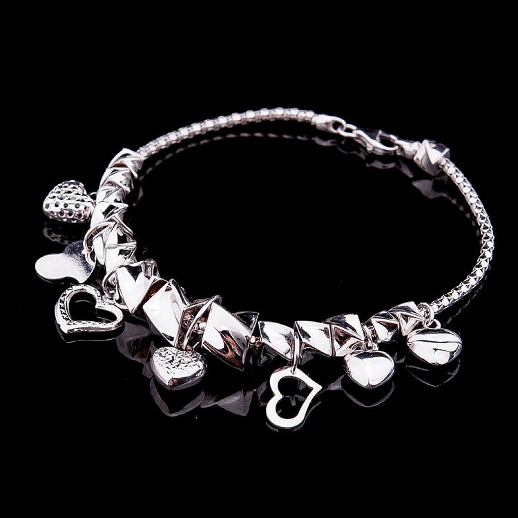 Ексклюзивний браслет з білого золота б02223 від ювелірного магазину Онікс - 3