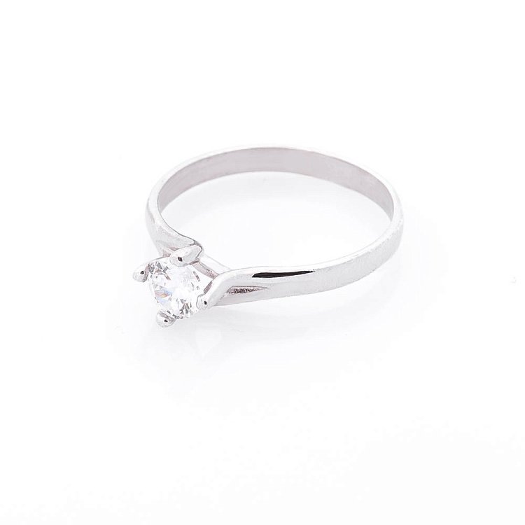 Серебряное кольцо с фианитом 11218 от ювелирного магазина Оникс - 1