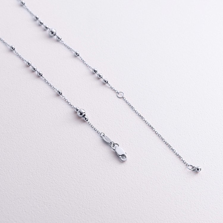 Кольє "Кульки" у білому золоті кол02588 від ювелірного магазину Онікс - 2