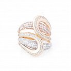 Золотое кольцо с фианитами к04308 от ювелирного магазина Оникс - 3