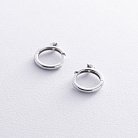 Серебряные серьги - кольца с фианитами OR111310 от ювелирного магазина Оникс - 4