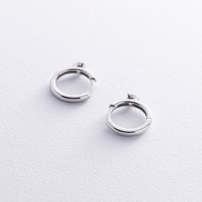 Серебряные серьги - кольца с фианитами OR111310 №5