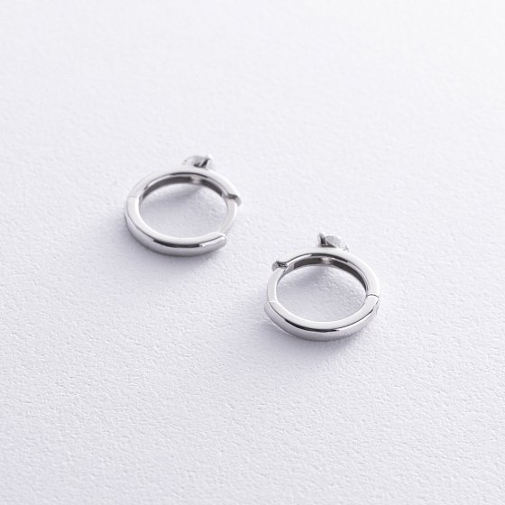 Серебряные серьги - кольца с фианитами OR111310 №5