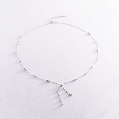 Серебряное колье "Шарики" 181204