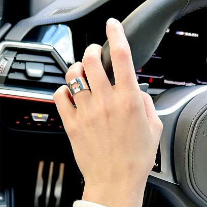 Каблучка "Моя Україна" в білому золоті к07040 №11