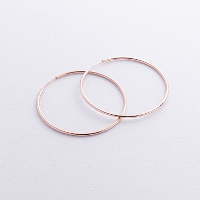 Серьги - кольца в красном золоте (4.8 см) с06857 №2