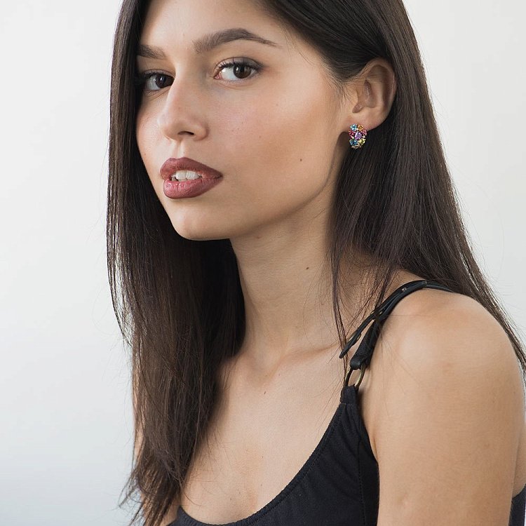 Эксклюзивные золотые серьги с камнями e27720c от ювелирного магазина Оникс - 3