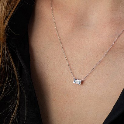 Золотое колье (топаз, бриллианты) колб0119sm №2