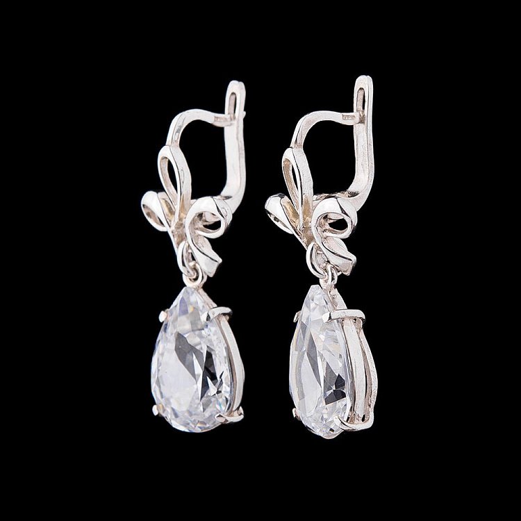 Сережки (фіаніти) 121005 від ювелірного магазину Онікс - 1