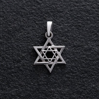 Золотий кулон "Зірка Давида" п03292 №5