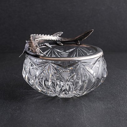 Срібна фігура з осетром ручної роботи 23123