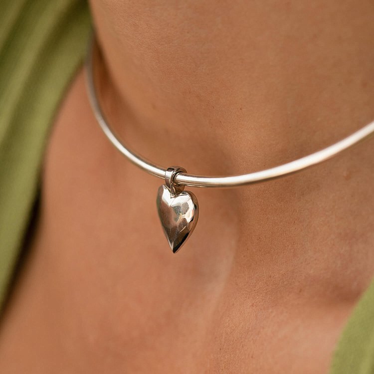 Срібний кулон "Сердечко" (кулон під чокер) 1108 від ювелірного магазину Онікс - 2