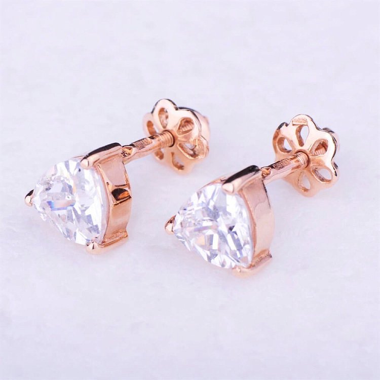 Сережки-пусети з фіанітами (6мм) с01230 від ювелірного магазину Онікс