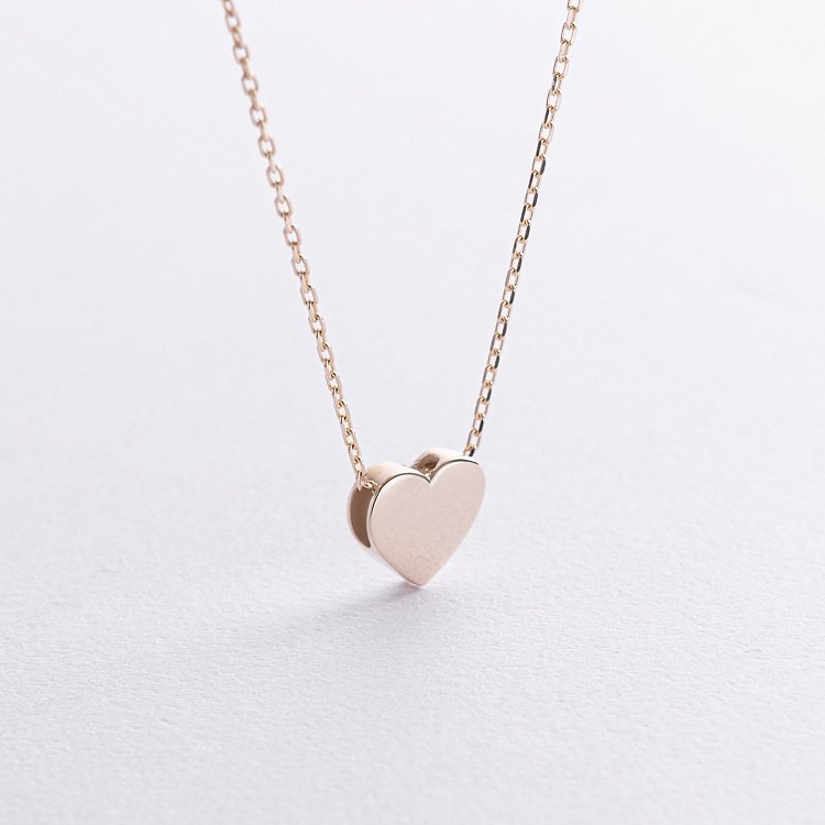 Колье "Сердечко" в желтом золоте кол02522 от ювелирного магазина Оникс