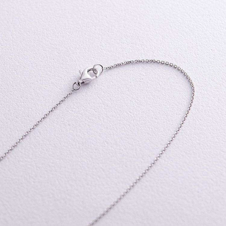 Золоте кольє з хрестиком (різнокольорові сапфіри та діаманти) колб0100mi від ювелірного магазину Онікс - 6