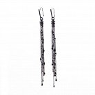 Срібні сережки з фіанітами 122019 от ювелирного магазина Оникс - 1