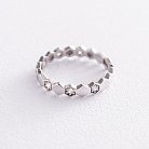 Серебряное кольцо "Грани" с фианитами 112581 от ювелирного магазина Оникс