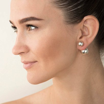 Срібні сережки "Кульки" 121895