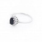 Женское кольцо (сапфир, фианиты) 111437 от ювелирного магазина Оникс - 1