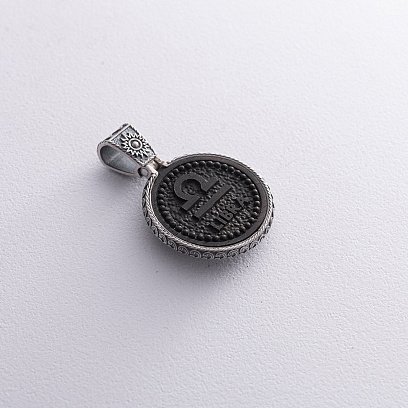 Серебряный кулон "Знак зодиака Весы" с эбеном 1041терези №9