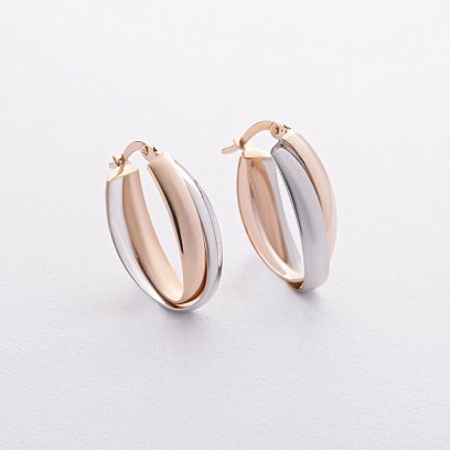 Золоті сережки "Кільця" с03821