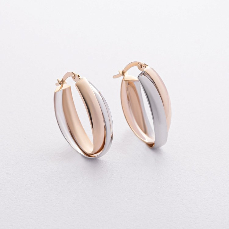 Золоті сережки "Кільця" с03821 від ювелірного магазину Онікс