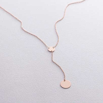 Золоте кольє "Монетки" (можливе гравіювання) кол01479 №4