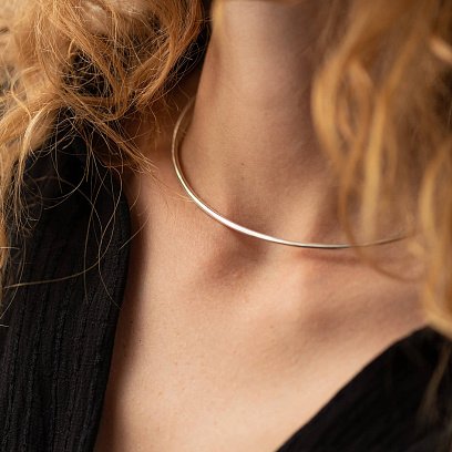 Серебряное колье - чокер (трансформер) 1100N №6