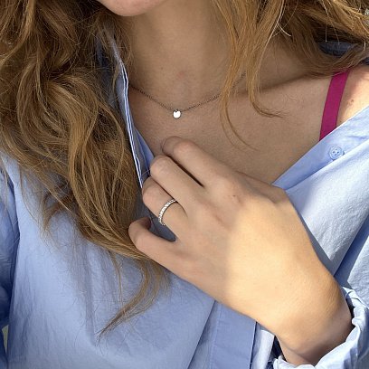 Серебряное колье "Монетка" 1106 №4