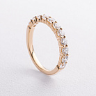 Золота каблучка з доріжкою діамантів кб0682ri от ювелирного магазина Оникс