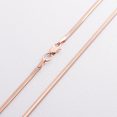 Кольє "Gisele" у червоному золоті (снейк - 2 мм) ц00321-2