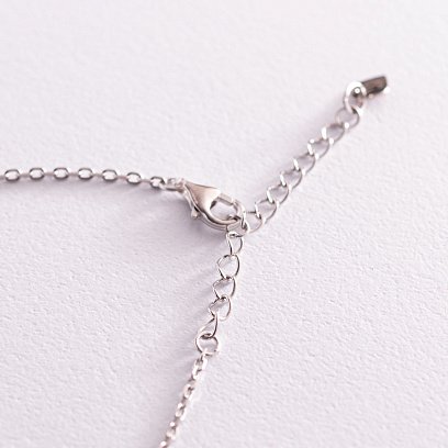 Срібний браслет "Конюшина" з перламутром 14870 №4