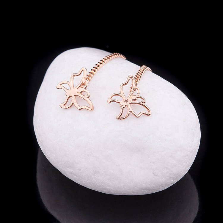 Золоті сережки "Метелики" с02926 від ювелірного магазину Онікс