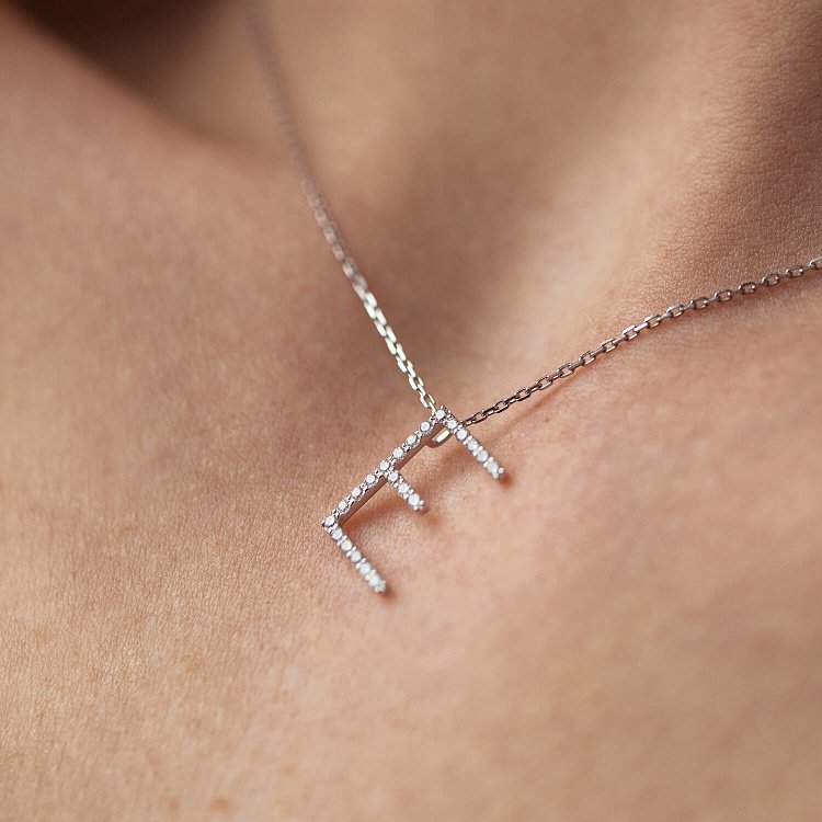 Золотое колье с буквой "Е" с бриллиантами 134111121 от ювелирного магазина Оникс - 6