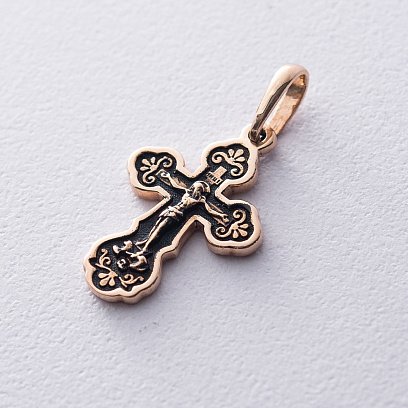 Православный крест "Распятие. Спаси и Сохрани" (чернение) п01851 №6