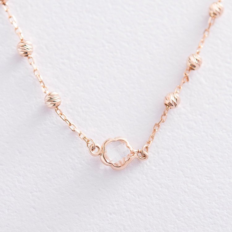 Золотое колье "Цветочек" кол01618 от ювелирного магазина Оникс - 2