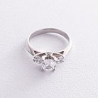 Серебряное помолвочное кольцо с фианитами 112189 от ювелирного магазина Оникс - 4