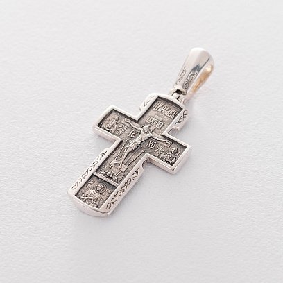 Срібний хрест з чорнінням 132346