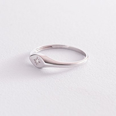 Золота каблучка "Полярна зірка" з діамантом кб0401z №4