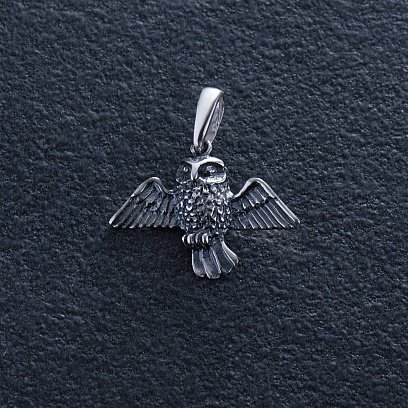 Срібна підвіска "Сова" 13336 №4