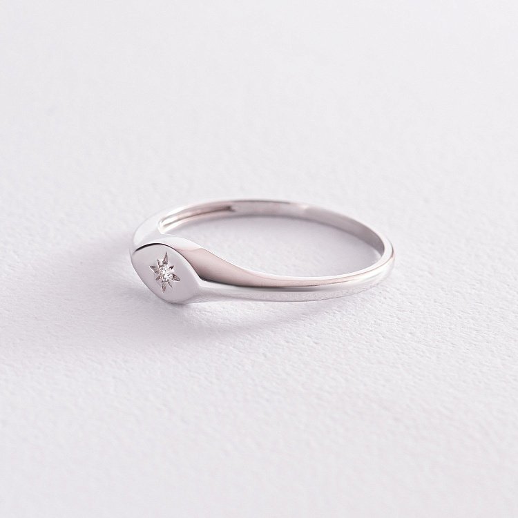 Золота каблучка "Полярна зірка" з діамантом кб0401z від ювелірного магазину Онікс - 3