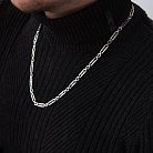 Мужская серебряная цепочка с черными фианитами 931 от ювелирного магазина Оникс - 8