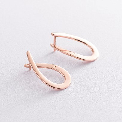 Золоті сережки "Крапельки" с07410 №4