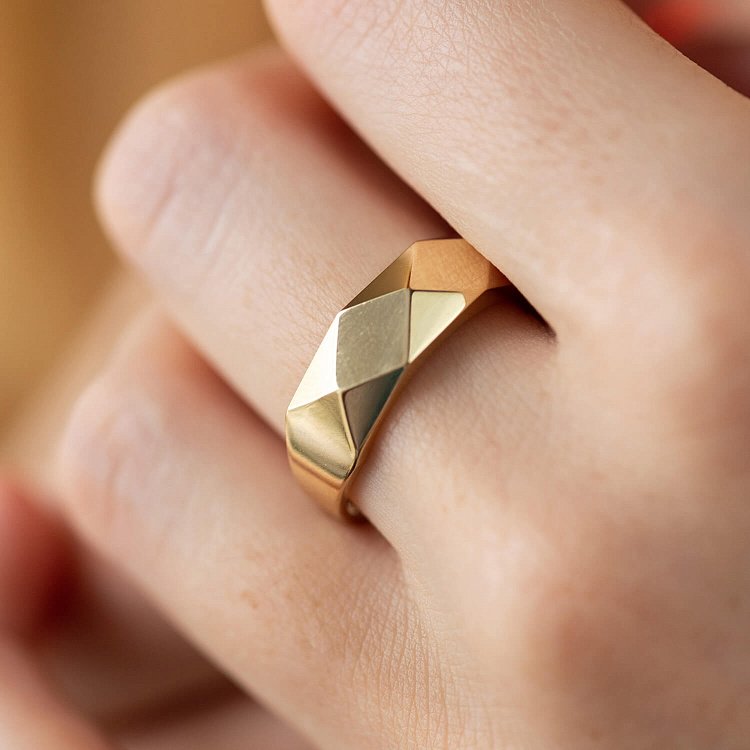 Каблучка "Досконалість" у жовтому золоті к07997 від ювелірного магазину Онікс - 5