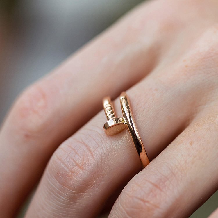 Каблучка "Цвях" у червоному золоті к07360 від ювелірного магазину Онікс - 3