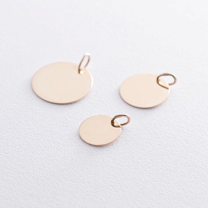 Кулон для гравіювання в жовтому золоті (17 мм) п03435 №3