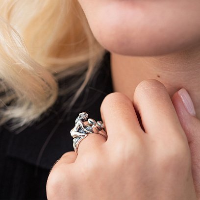 Серебряное кольцо "Страсть" 112624 №3