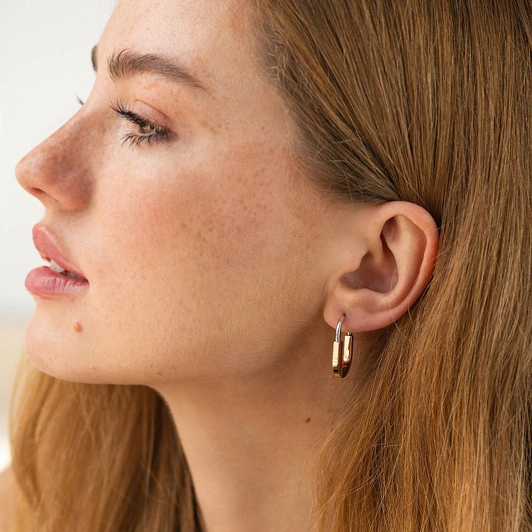 Серьги "Camilla" (красное, белоe золото) с09089 от ювелирного магазина Оникс - 1